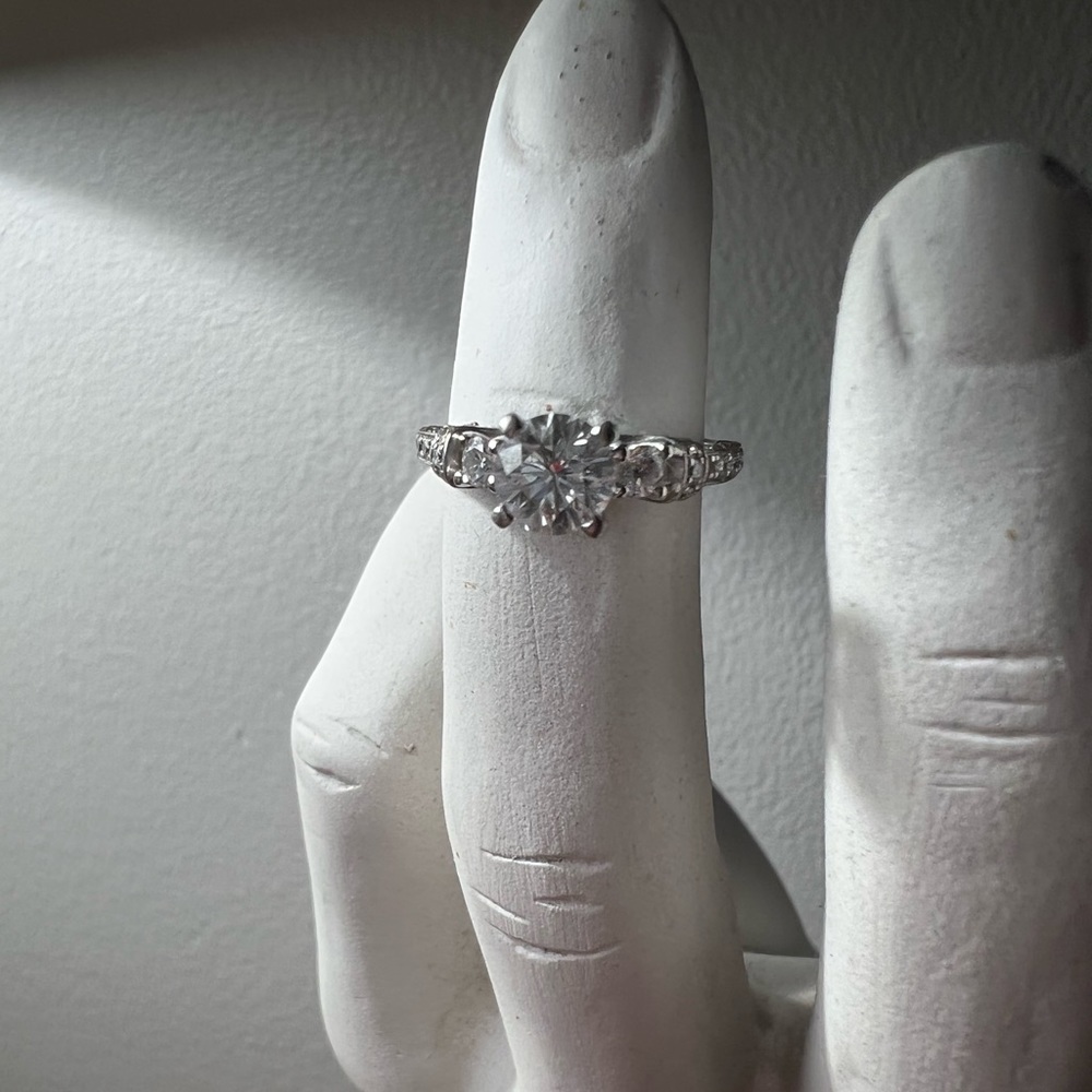 14k White Gold Custom Leo Diamond/Scott Kay Setting Engagement Ring